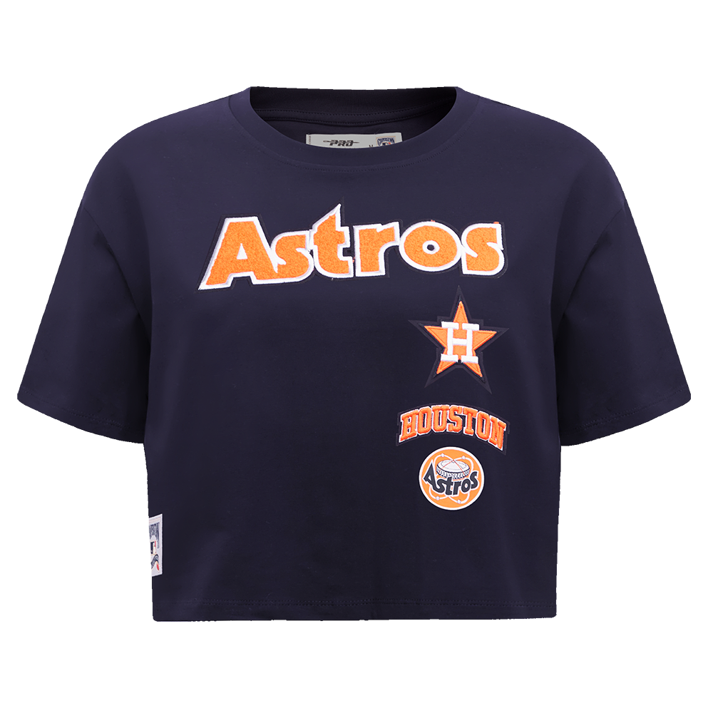 Pro Standard Women's Houston Astros Retro Classic Boxy Tee - Navy